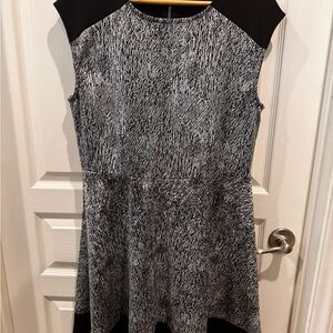 Attention Black and White High Low Dress